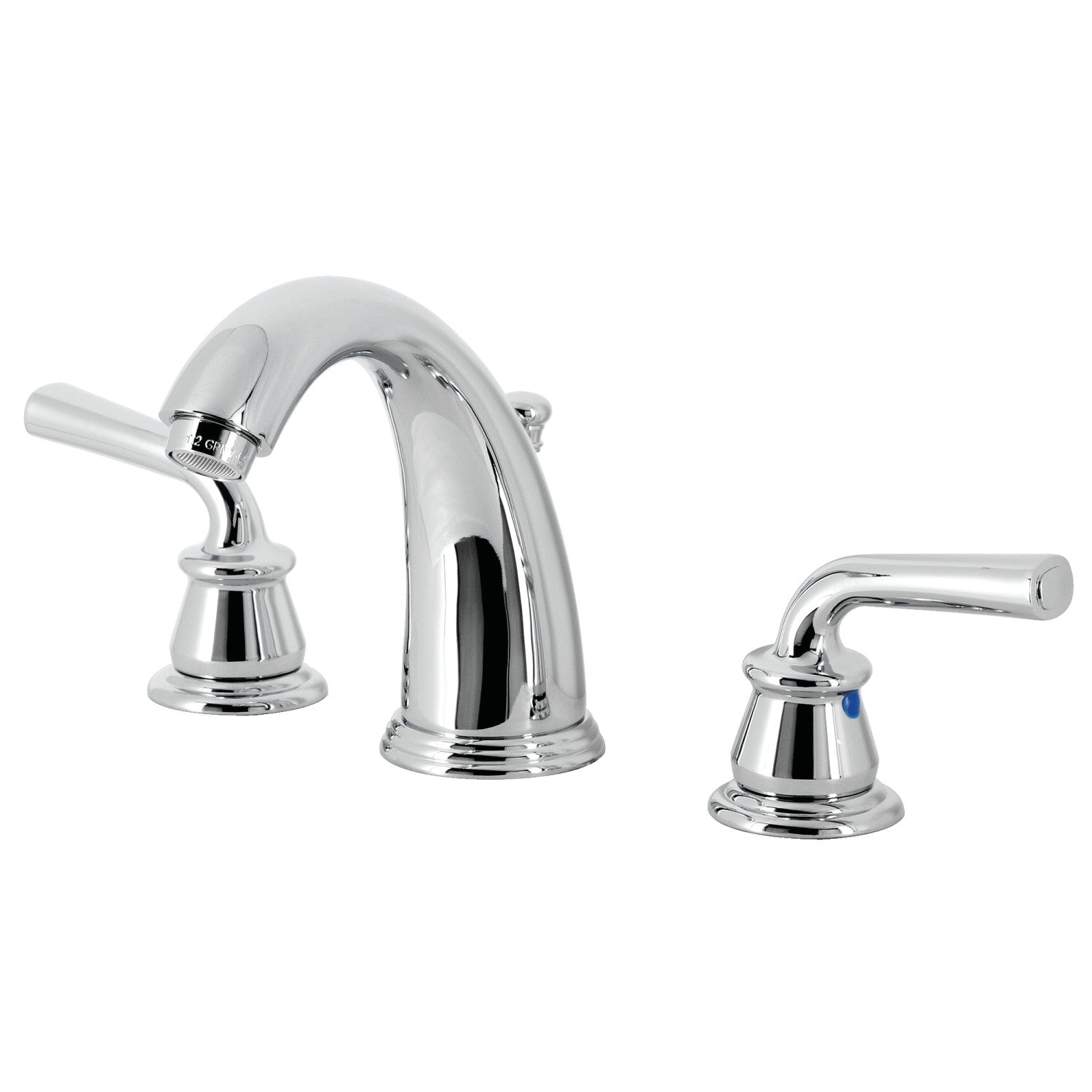 Kingston Tulare KB981RXL - Restoration Two-Handle 3-Hole Deck Mount Widespread Bathroom Faucet with Pop-Up Drain, Polished Chrome — image 1